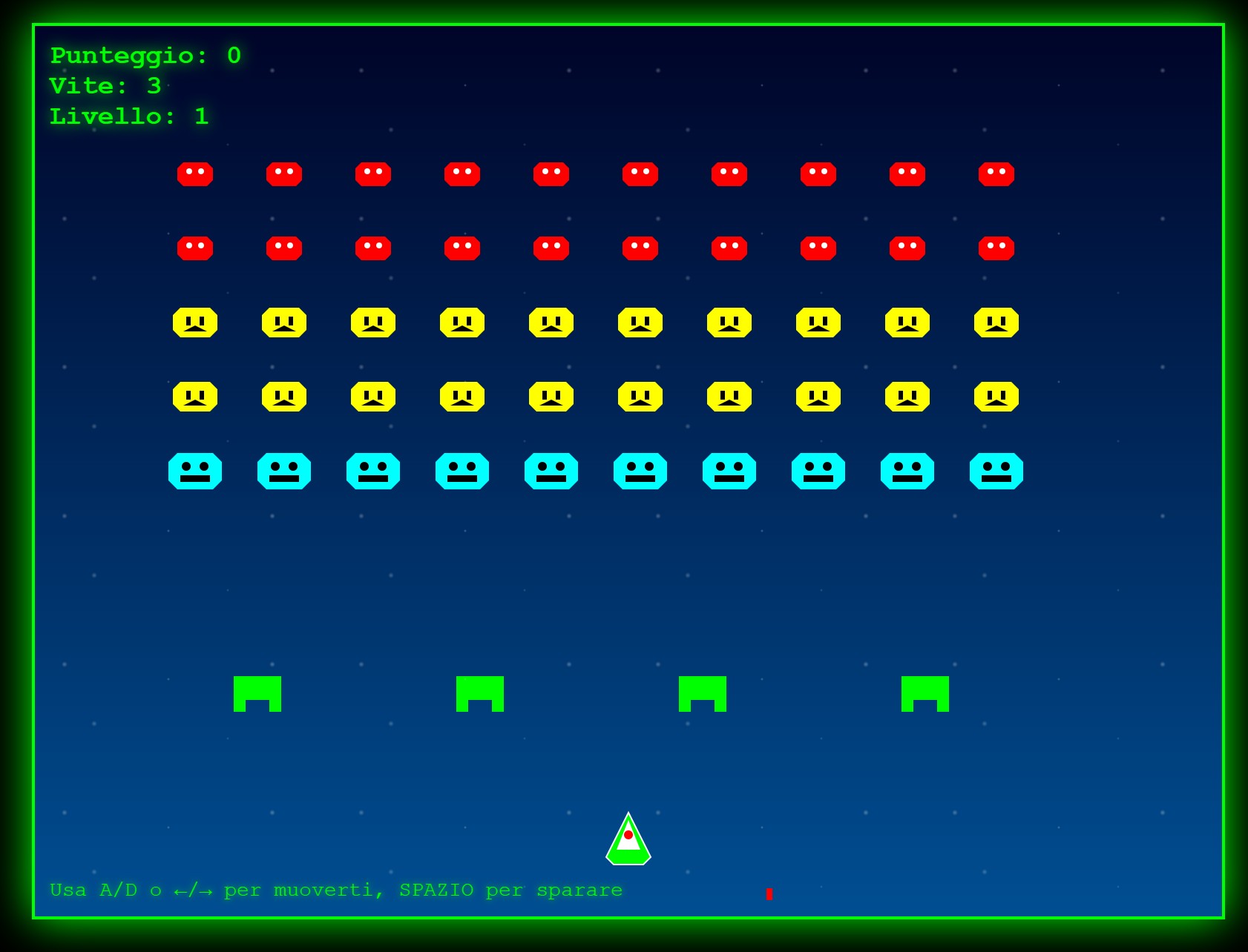 Space Invaders 2D - Anthropic Claude