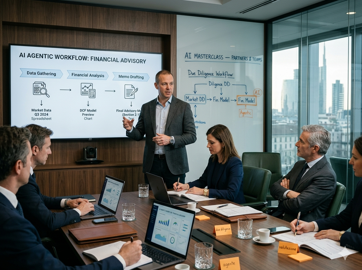 Case study advisory: AI Masterclass per partner e team di firm di Corporate Finance e Management Consulting